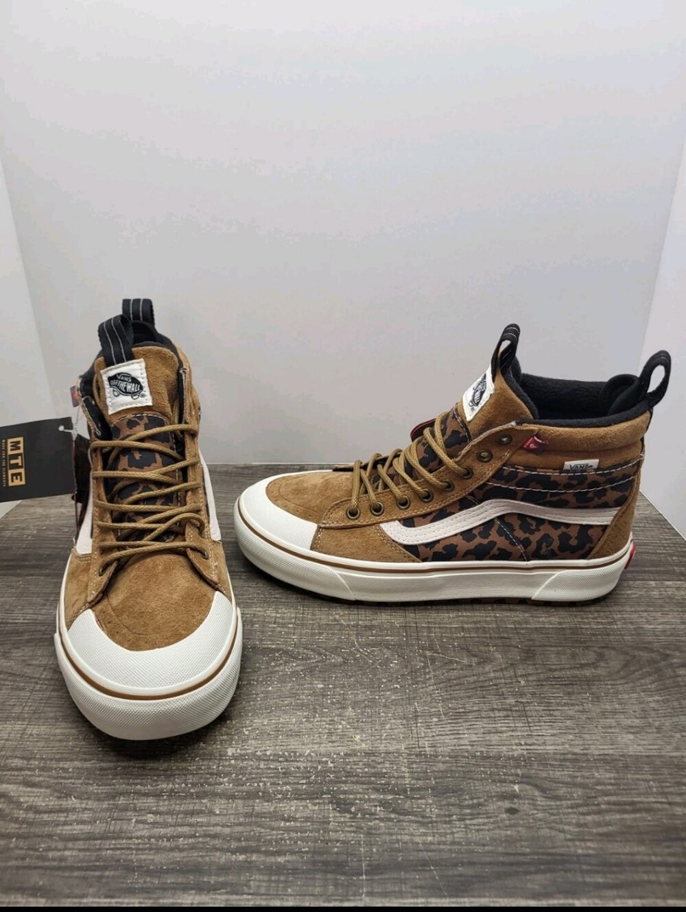 Vans Sk8-Hi MTE-2 Waterproof Shoes Boot Men's 8 Women 9.5 Leopard Chipmunk NEW